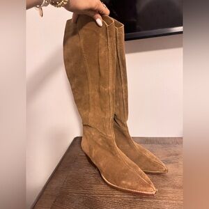 Free people slouch boots - brown/cognac/Tan Suede